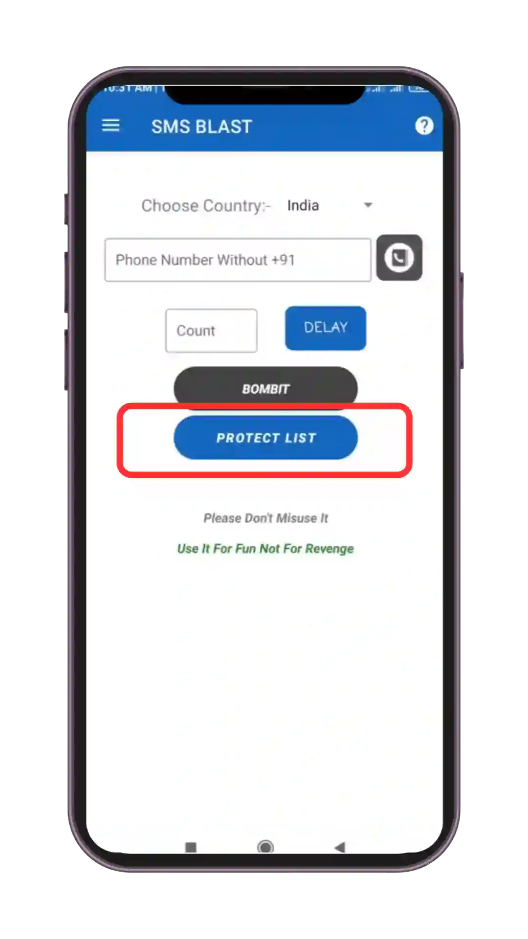 BombitUP Protection: How to Protect Your Number From SMS Spam 6 sms bomber app protection